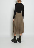 Wool Knit Pleated Skirt