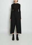 Wool Gabardine Cropped Trousers