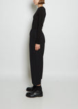 Wool Gabardine Cropped Trousers