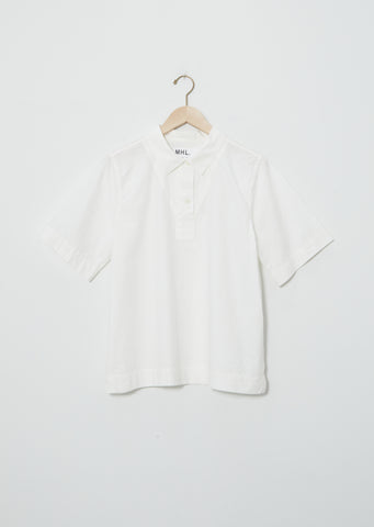 Cotton-Linen Polo Shirt — Off White