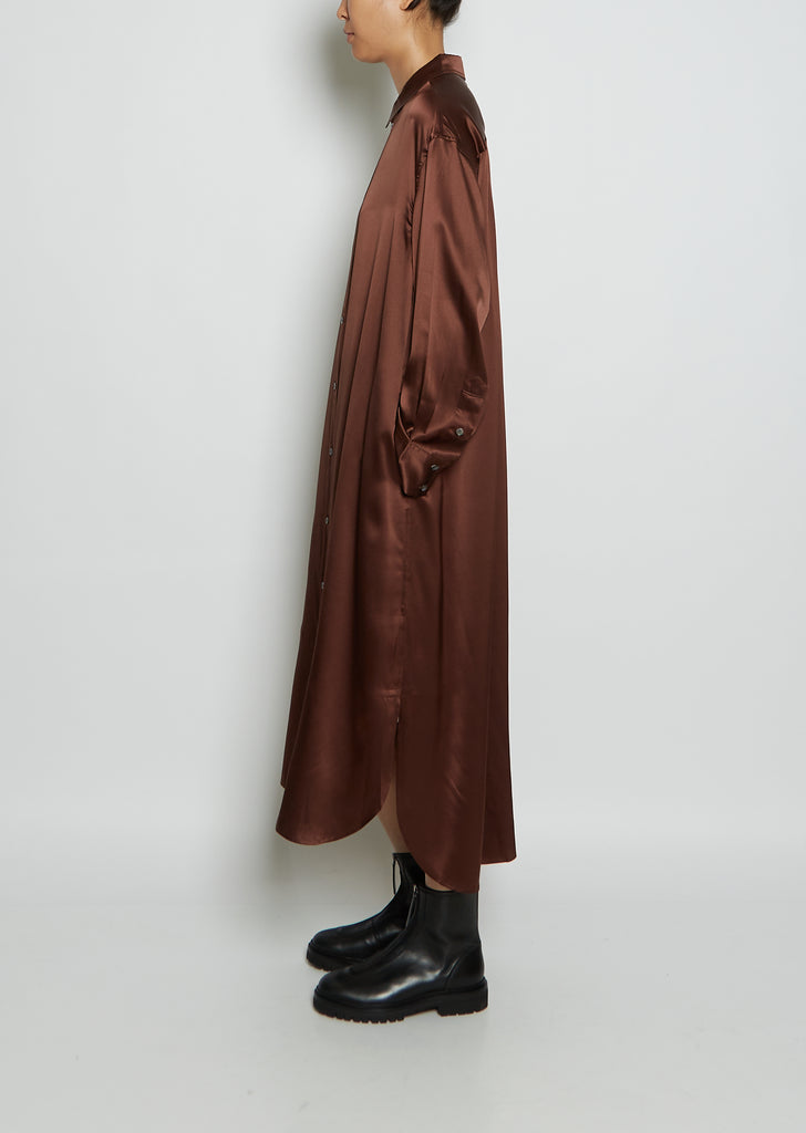 Oversized Silk Shirtdress