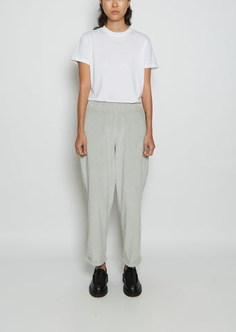 Cotton Velvet Paride Pant — Ash