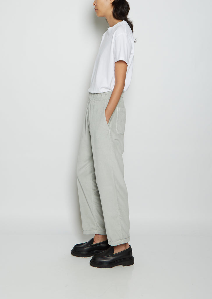 Cotton Velvet Paride Pant — Ash