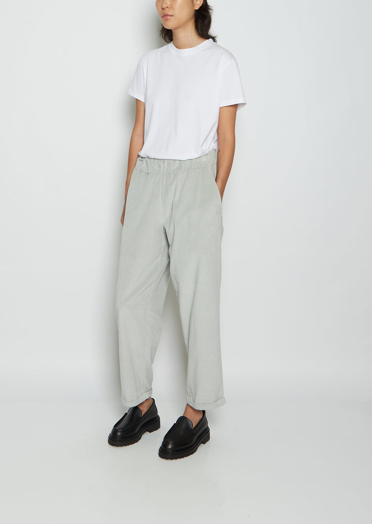 Cotton Velvet Paride Pant — Ash