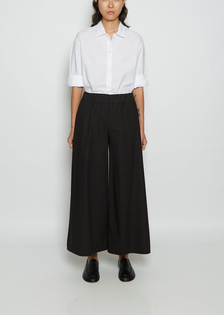 Elle Cotton Poplin Pant — Black