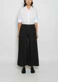 Elle Cotton Poplin Pant — Black