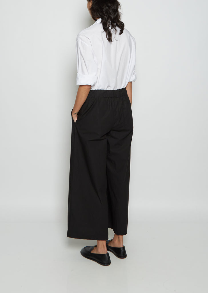 Elle Cotton Poplin Pant — Black