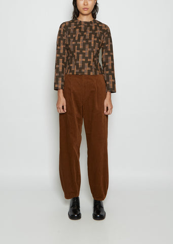 Nagashi Juji Pattern Cotton Shirt