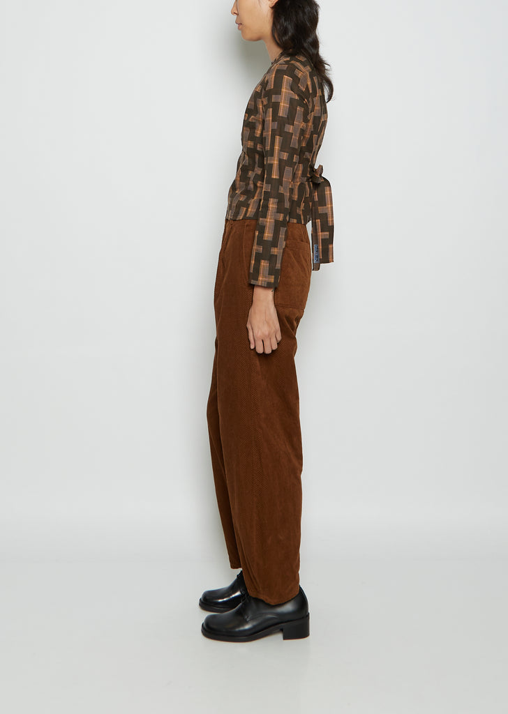Nagashi Juji Pattern Cotton Shirt