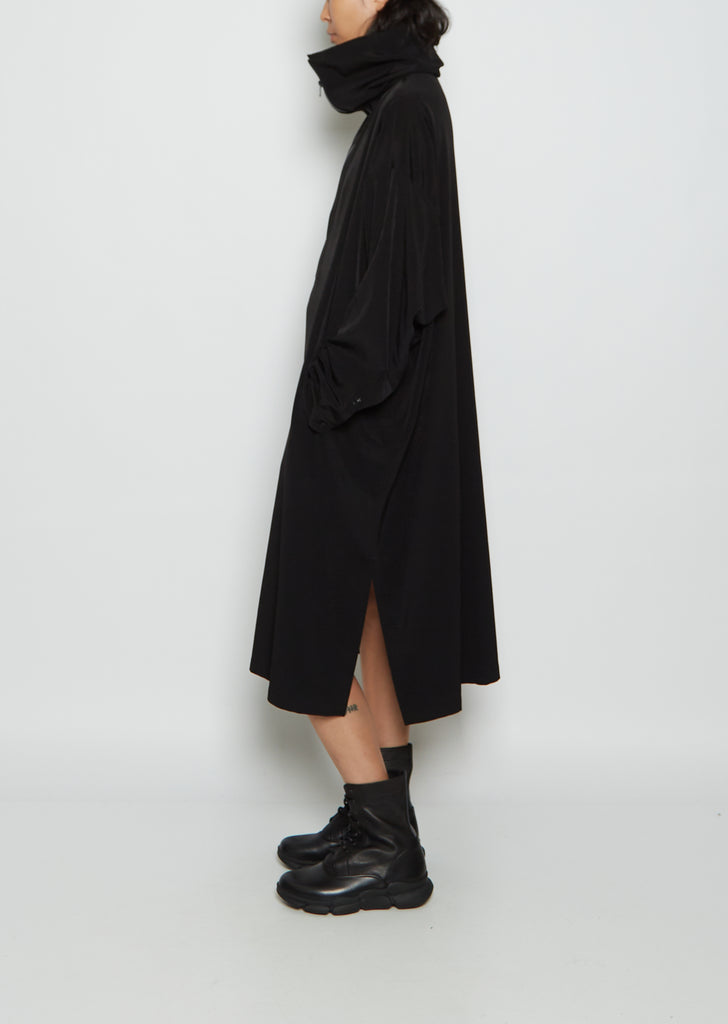 U-Half Zip Crepe Dress