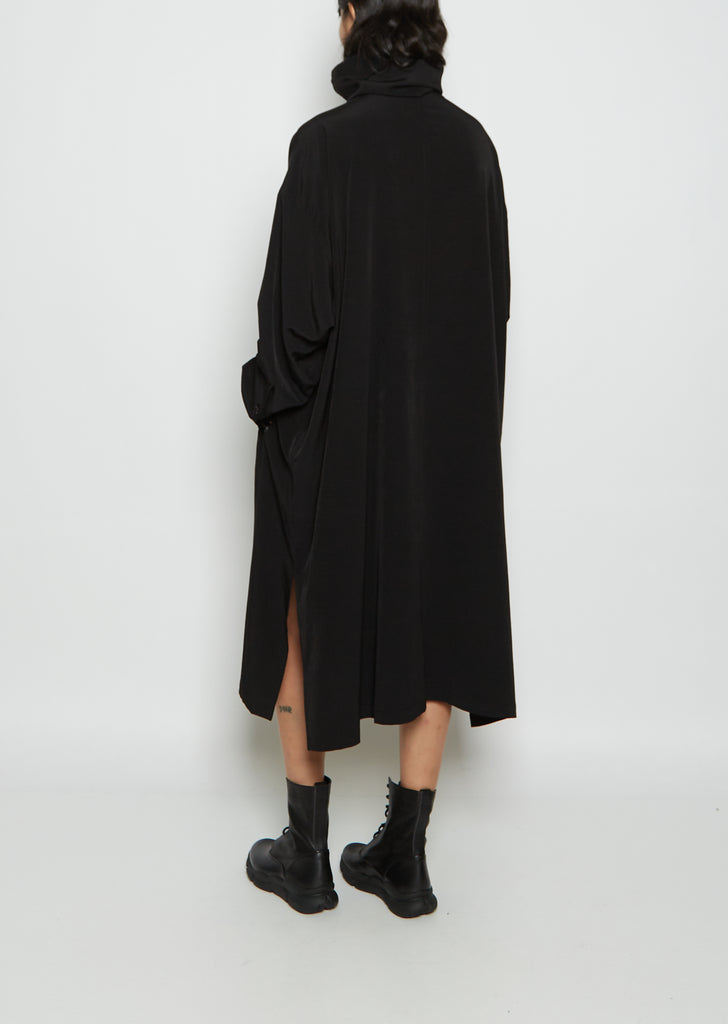 U-Half Zip Crepe Dress