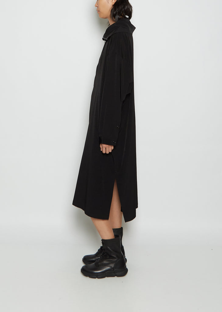 U-Half Zip Crepe Dress