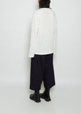 Y's Long Sleeve Crinkled Cotton Tee