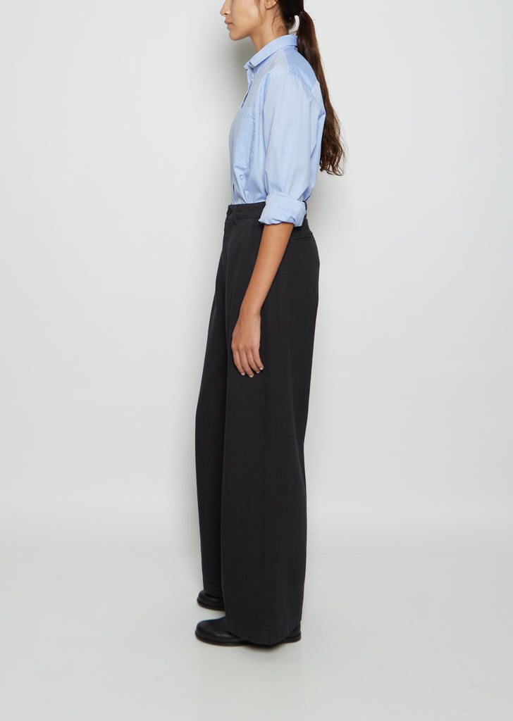 Lois Loose Cotton & Wool Twill Pants