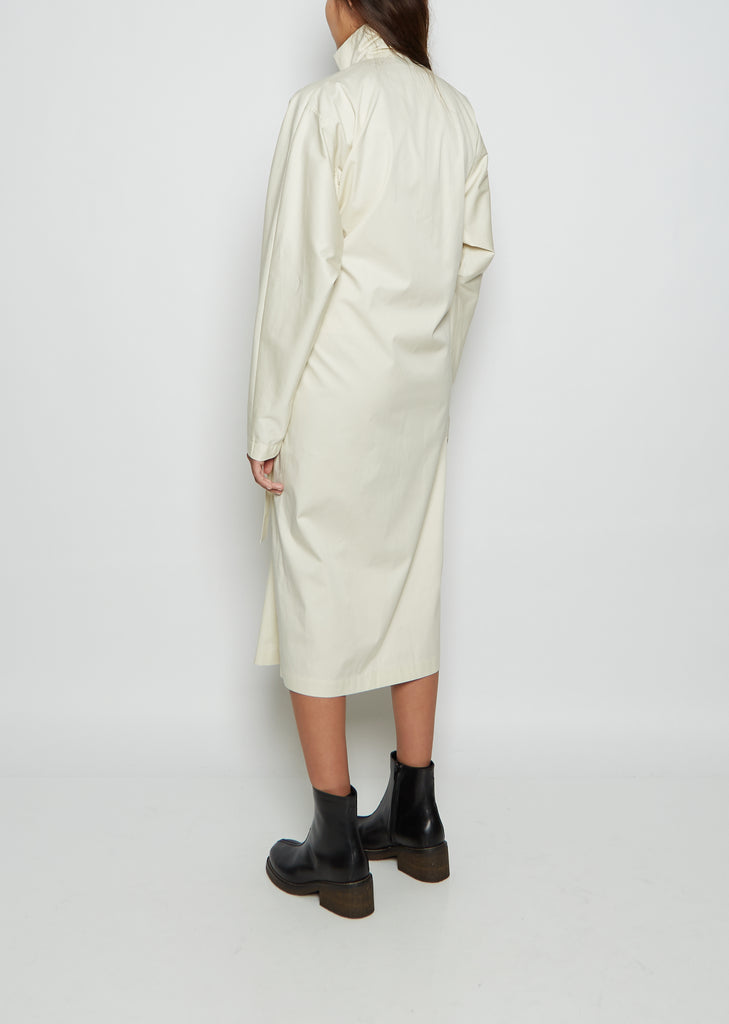 Belted Tilted Cotton Twill Dress