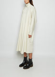 Belted Tilted Cotton Twill Dress