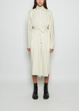 Belted Tilted Cotton Twill Dress