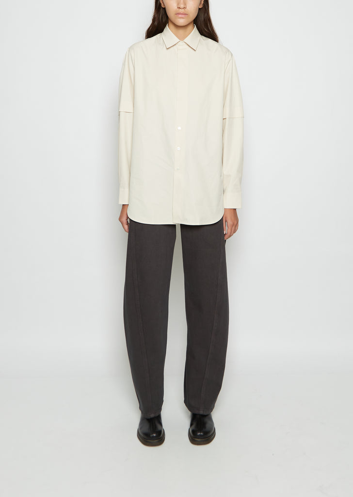 Cotton Shirt With Slit