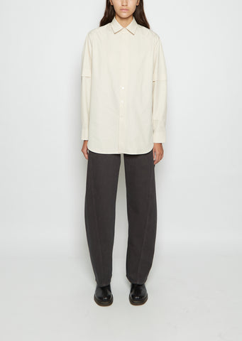 Cotton Shirt With Slit