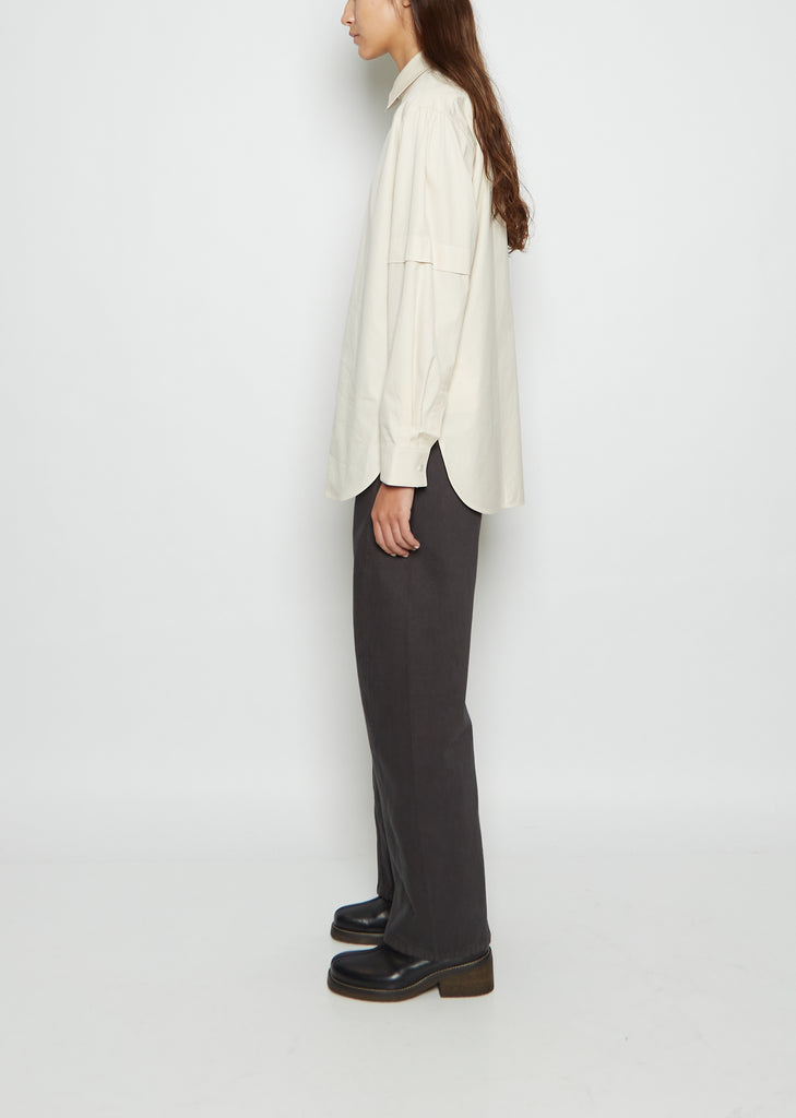 Cotton Shirt With Slit