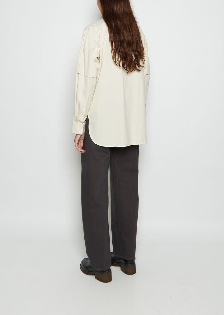 Cotton Shirt With Slit