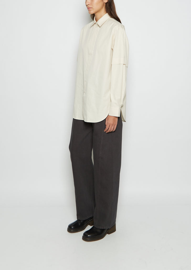 Cotton Shirt With Slit