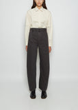 Unisex Twisted Belted Denim Pants — Zinc