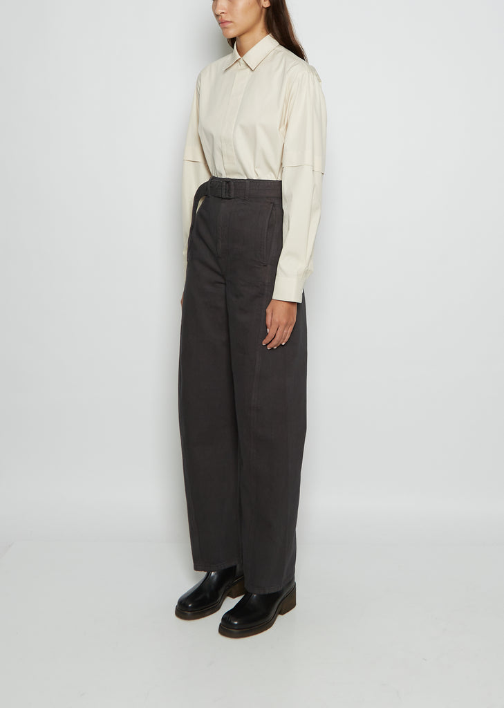 Unisex Twisted Belted Denim Pants — Zinc