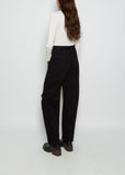 Unisex Twisted Belted Denim Pants — Black