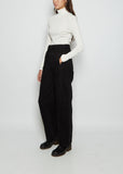 Unisex Twisted Belted Denim Pants — Black