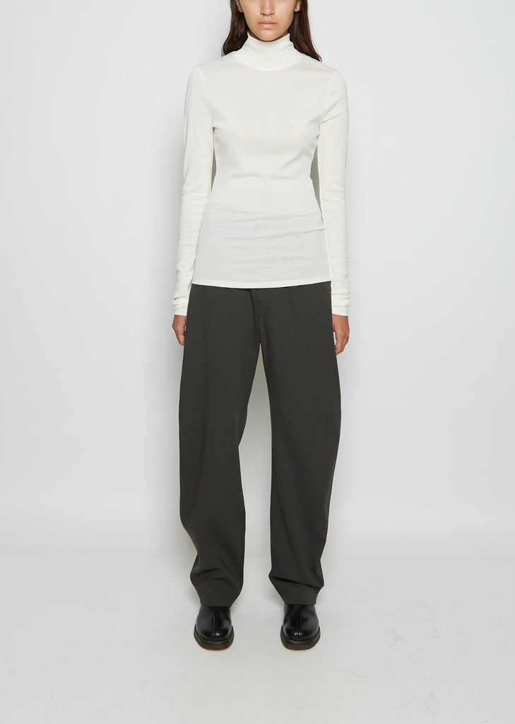 Second Skin Cotton Top — Chalk