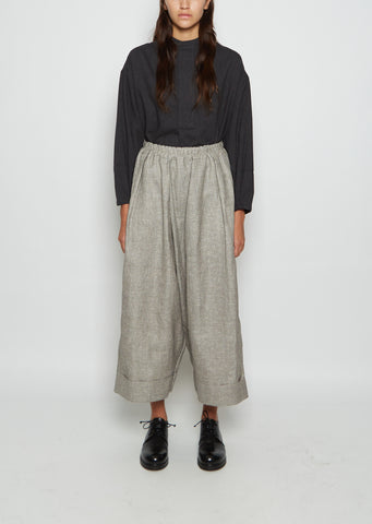 The Baker Linen Cotton Trouser — Houndstooth