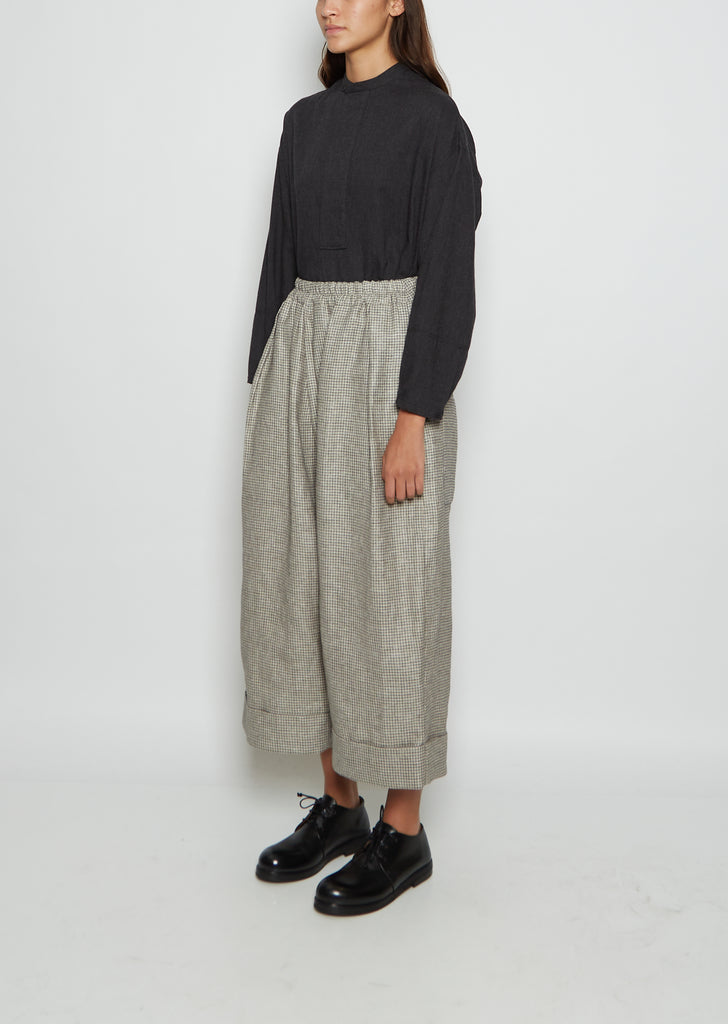 The Baker Linen Cotton Trouser — Houndstooth