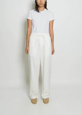 Unisex Flannel Pyjamas Pants — Cream White