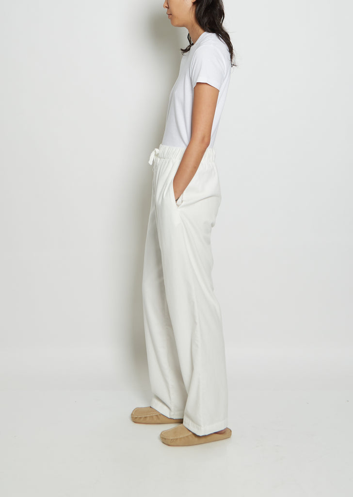 Unisex Flannel Pyjamas Pants — Cream White