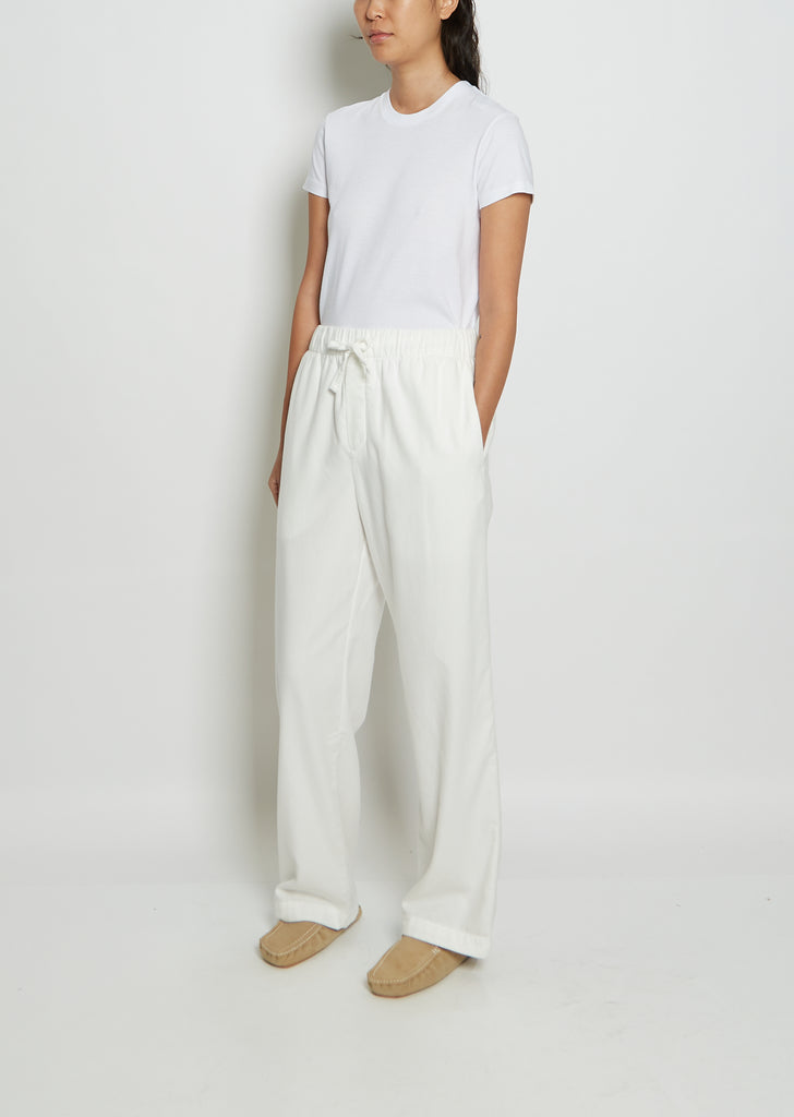 Unisex Flannel Pyjamas Pants — Cream White