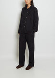 Unisex Flannel Pyjamas Shirt — Lucid Black