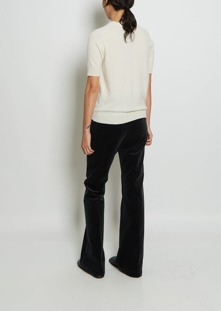 Kenza Cashmere Tee — Cream