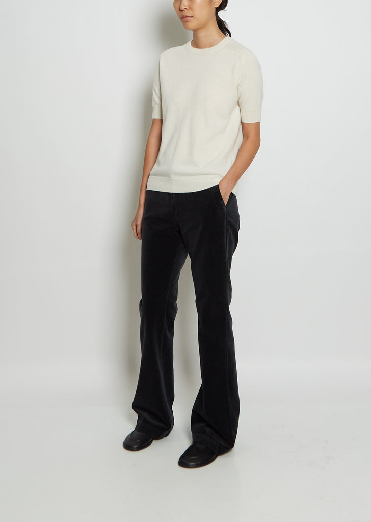 Kenza Cashmere Tee — Cream