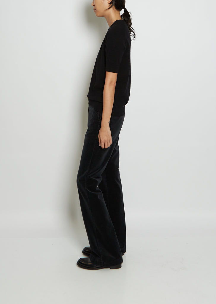 Kenza Cashmere Tee — Black