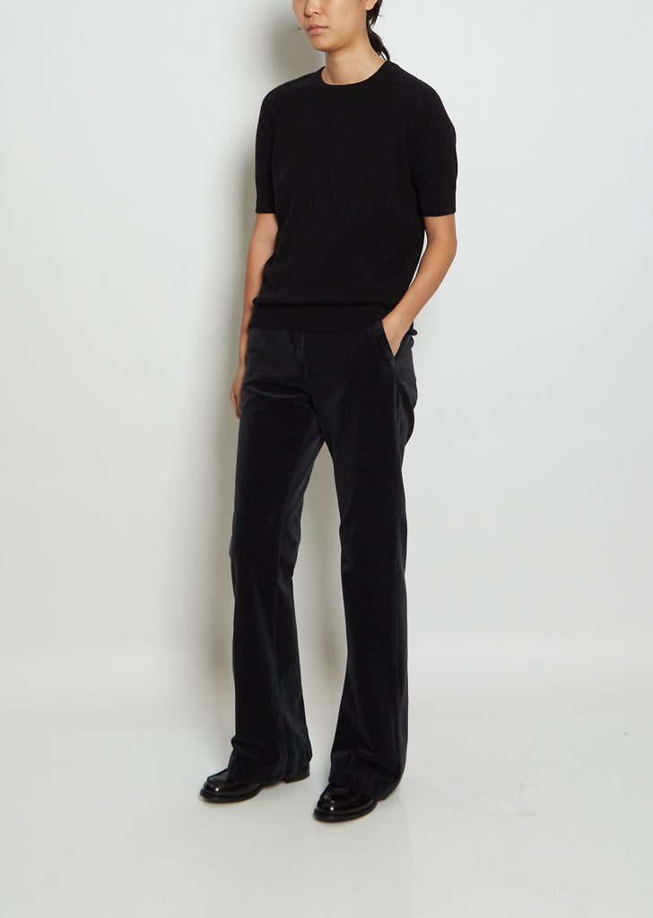 Kenza Cashmere Tee — Black
