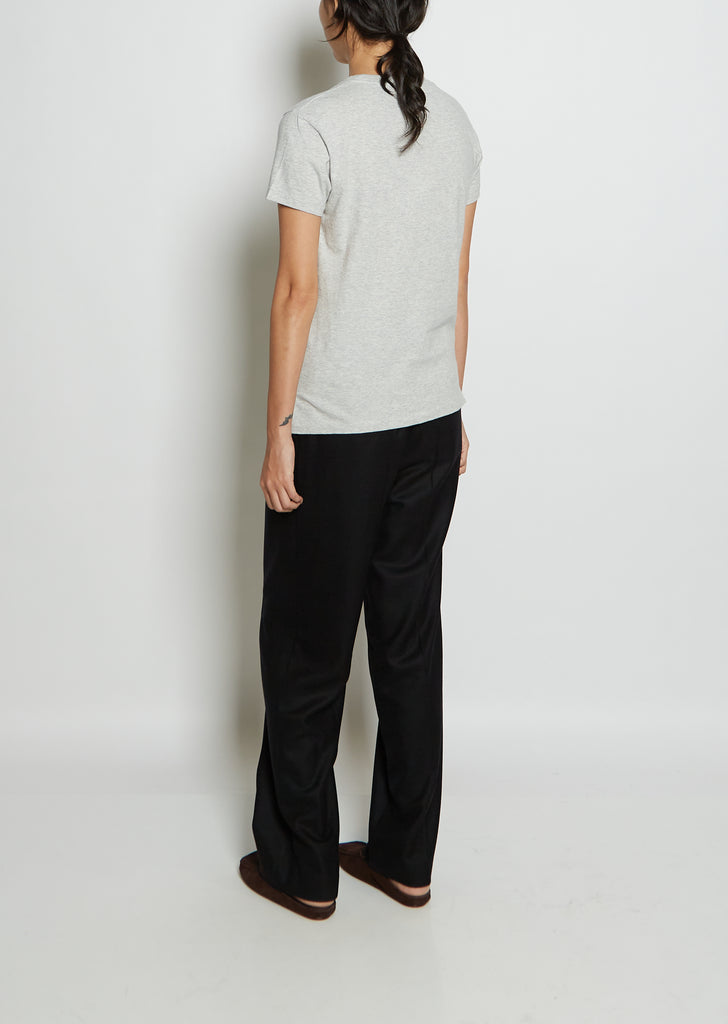 Seamless Crew Neck Cotton Tee — Heather Grey