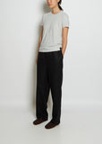Seamless Crew Neck Cotton Tee — Heather Grey