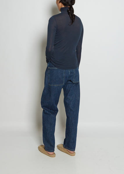 Namu Shop - Auralee High Gauge Sheer Rib Turtle Neck L/S Tee