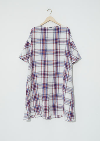 Linen Check Dress