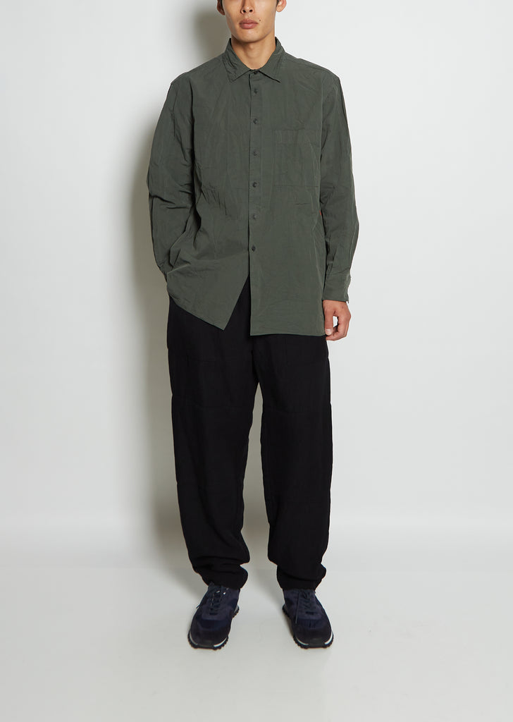 Men's Big Raccourcie Cotton Shirt — Khaki