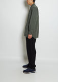 Men's Big Raccourcie Cotton Shirt — Khaki