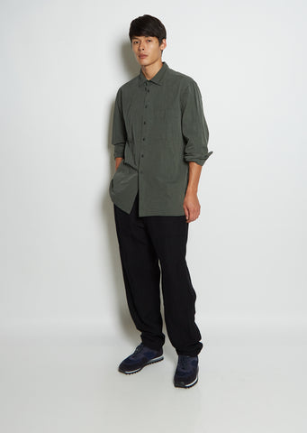 Men's Big Raccourcie Cotton Shirt — Khaki