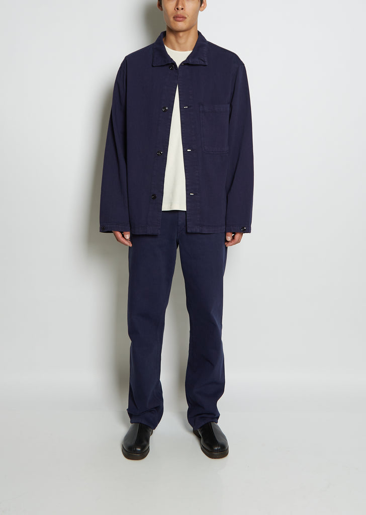 Men's Stand Collar Cotton Denim Overshirt