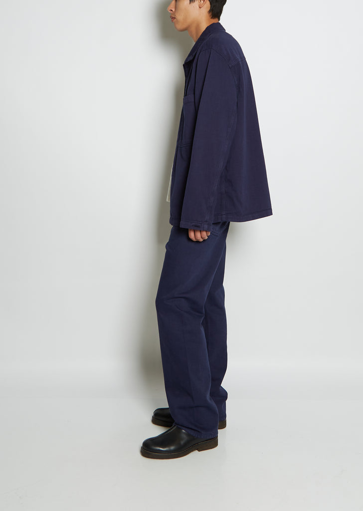 Men's Stand Collar Cotton Denim Overshirt